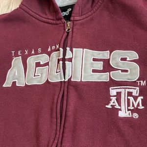 Texas A&M‎ Aggies Jacket Youth XL Knit Football NCAA Hoodie Full Zip